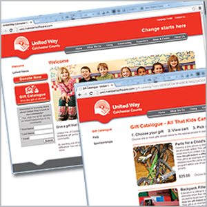 United Way Colchester County CMS website & gift catalog design | by Visual Voice