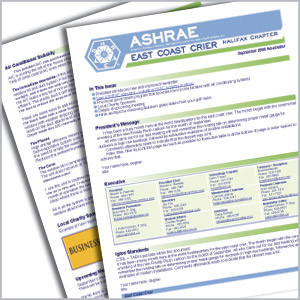 Ashrae Newsletter Template | by Visual Voice