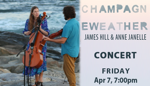 Champagne Weather - James Hill & Anne Janelle in concert, Apr 7, 7pm at Visual Voice Fine Art